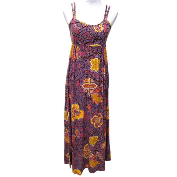 Mossimo Supply Co. Dresses & Skirts - Mossimo Supply Co. Floral Maxi Dress Purple Yellow Size Small